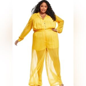 Nina Parker Sheer Chiffon Jumpsuit – Size 18W – NWT